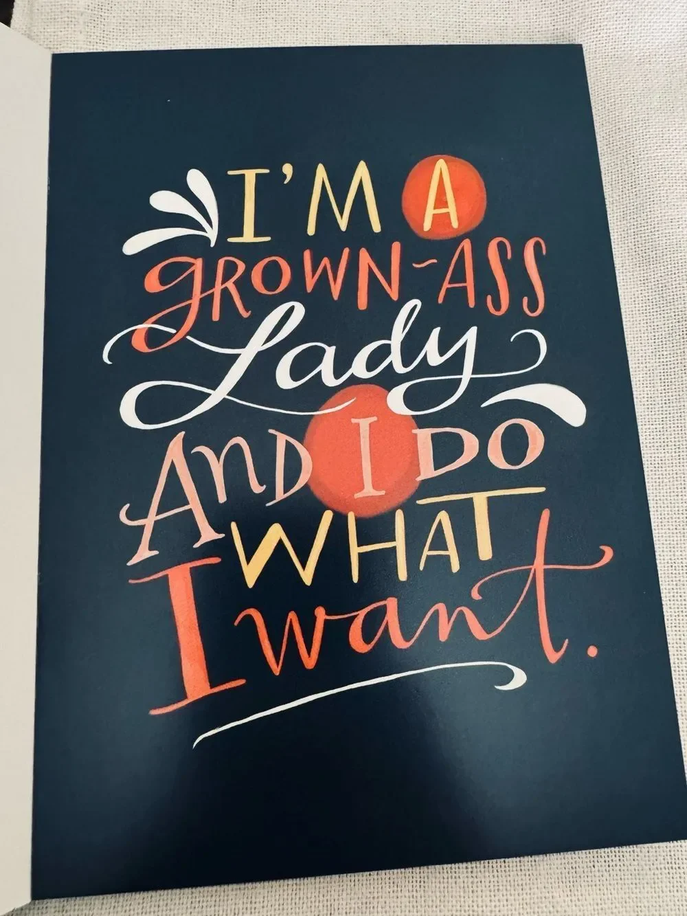 Feminist Postcard Art “Grown Lady, Do What I Want”